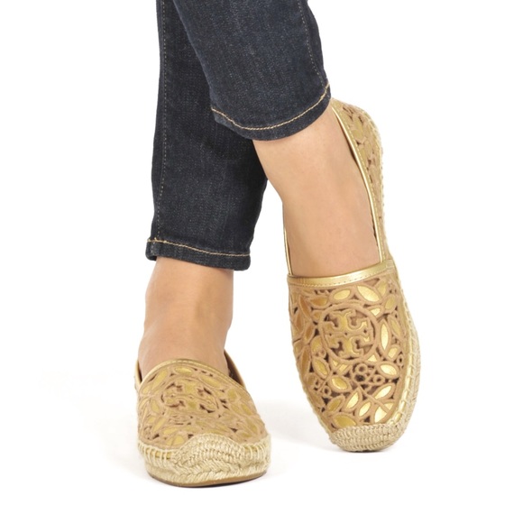 tory burch espadrilles gold